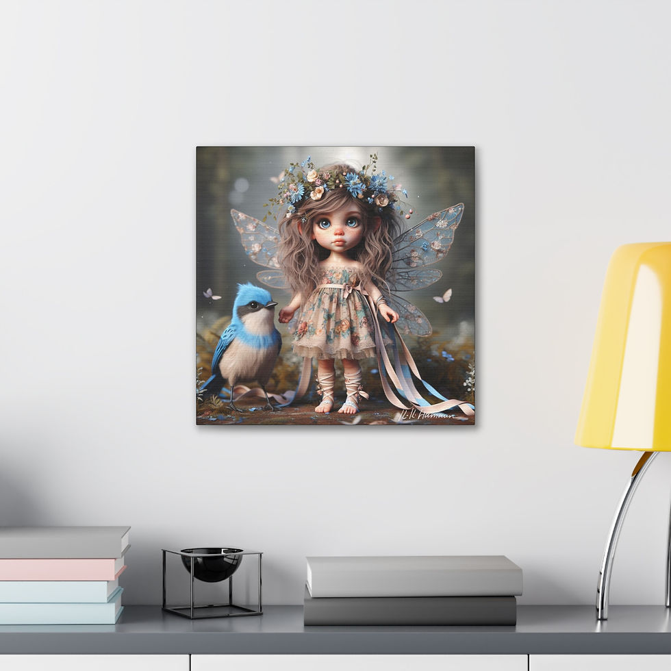 Thumbnail: Tree Swallow  Canvas Print - Gallery Style -  Birdie Fairies