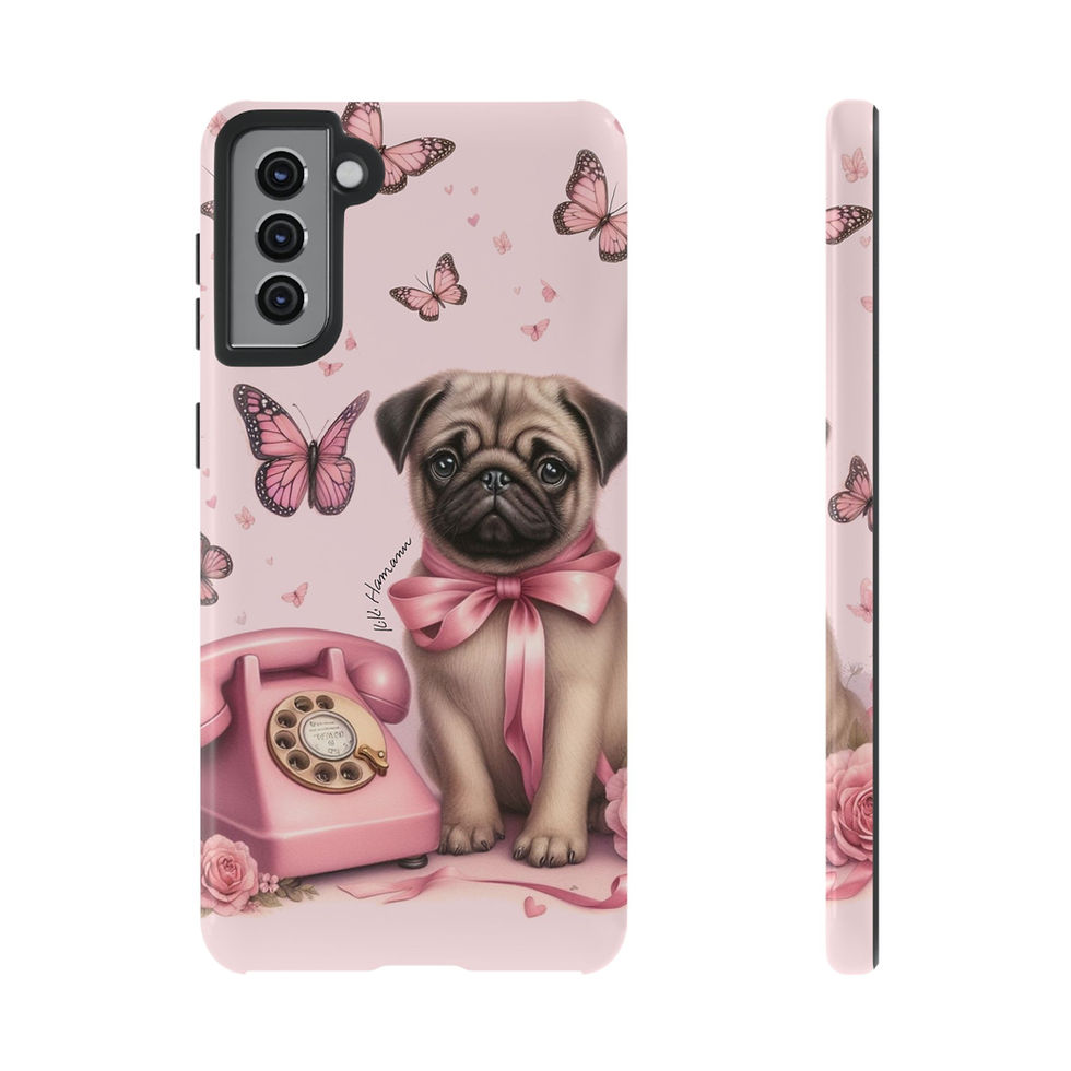 Thumbnail: Samsung Pug Pink Phone Tough Cases