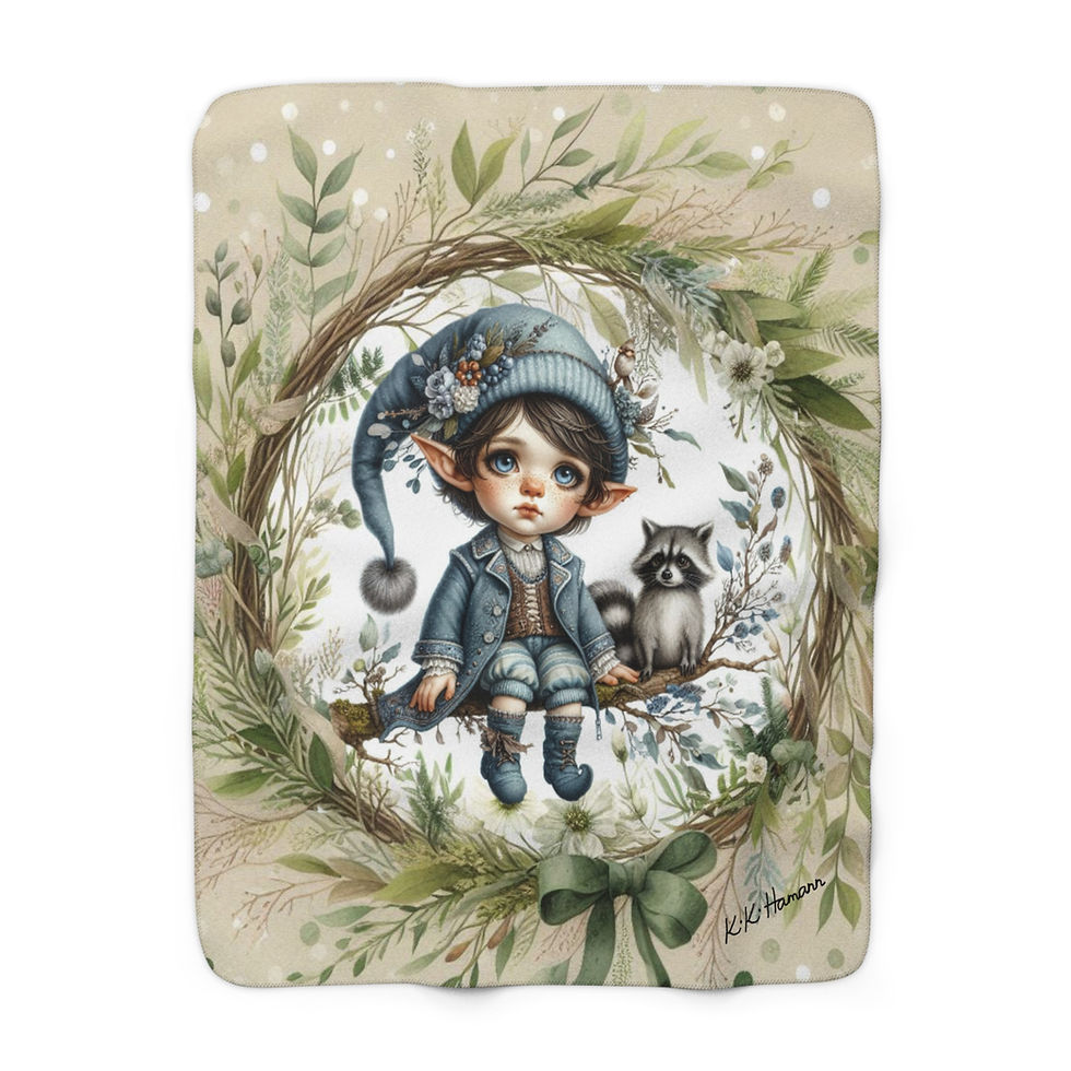 Thistle's Raccoon Blanket  - Vintage Fancy Magic