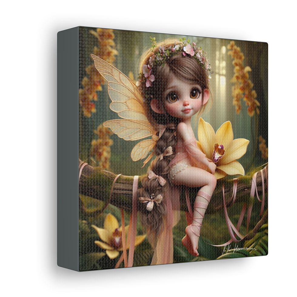 Thumbnail: Orchid 7 - Canvas Print - Gallery Style -  Flower Fairies