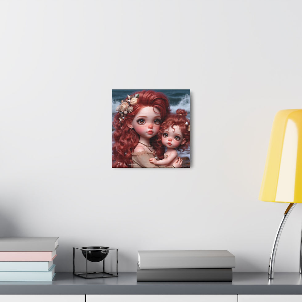 Thumbnail: Mirela and her Baby - Canvas Print - Gallery Style -  Special Edition