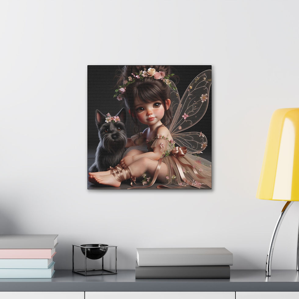 Thumbnail: Scottish Terrier 3  - Canvas Print - Gallery Style -  Fairy Tails