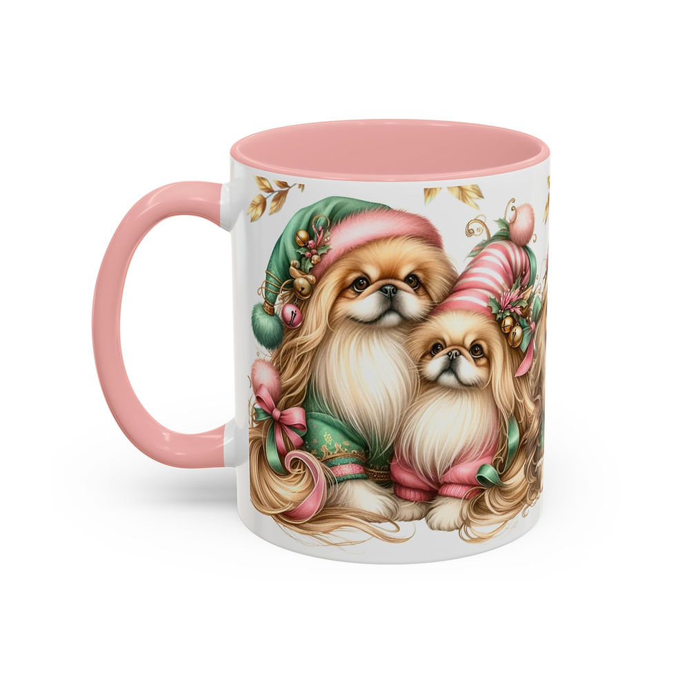 Thumbnail: Pekingese  "Elves" - Accent Coffee Mug 11 oz