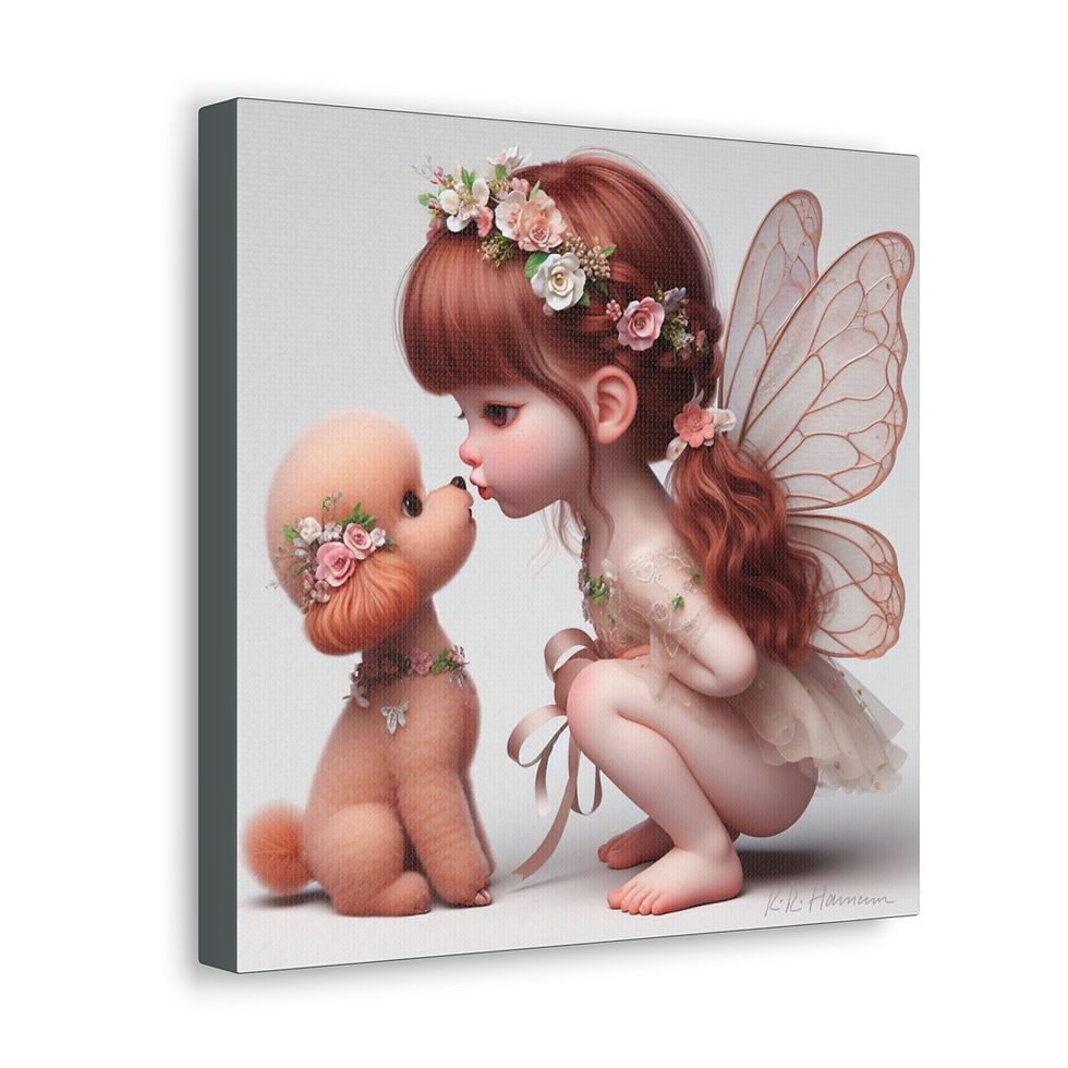 Thumbnail: Poodle 8 - Canvas Print - Gallery Style -  Fairy Tails