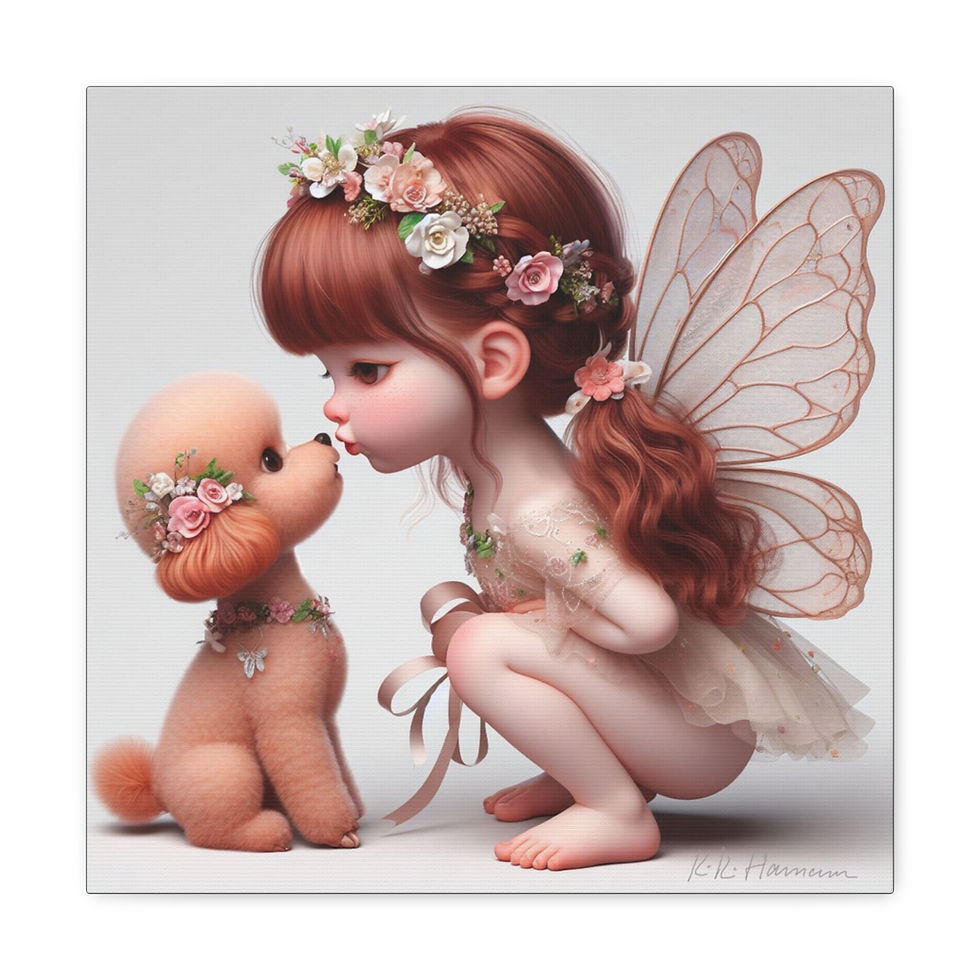 Thumbnail: Poodle 8 - Canvas Print - Gallery Style -  Fairy Tails