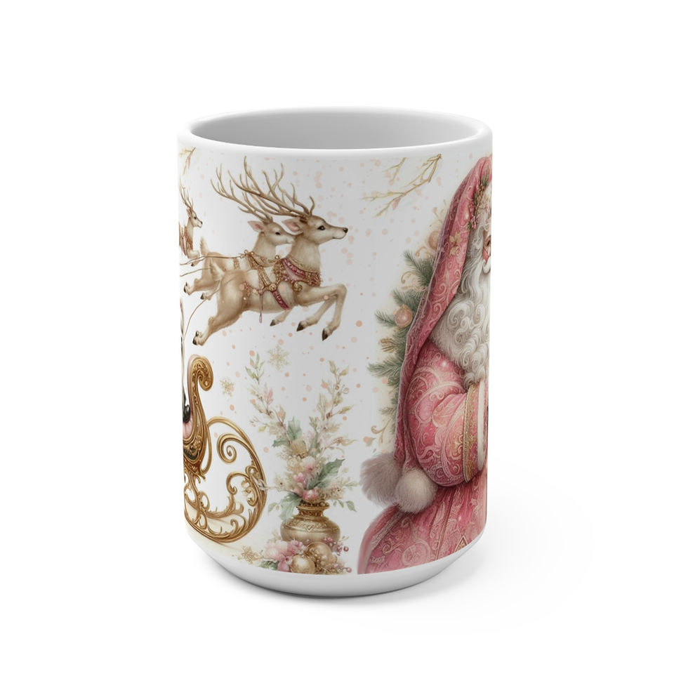 Maltese - "Pink Santa" 15oz - Super large mug