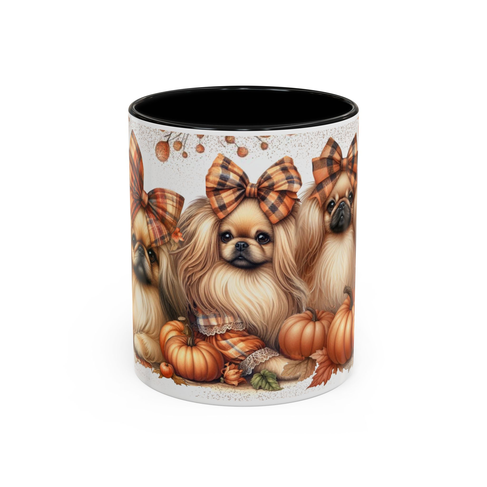 Pekingese "Pumpkins" - Accent Coffee Mug 11 oz