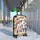 Thumbnail: Pomeranian (White) "Tourists" Hard Shell Suitcase with Floral Design , 3 sizes