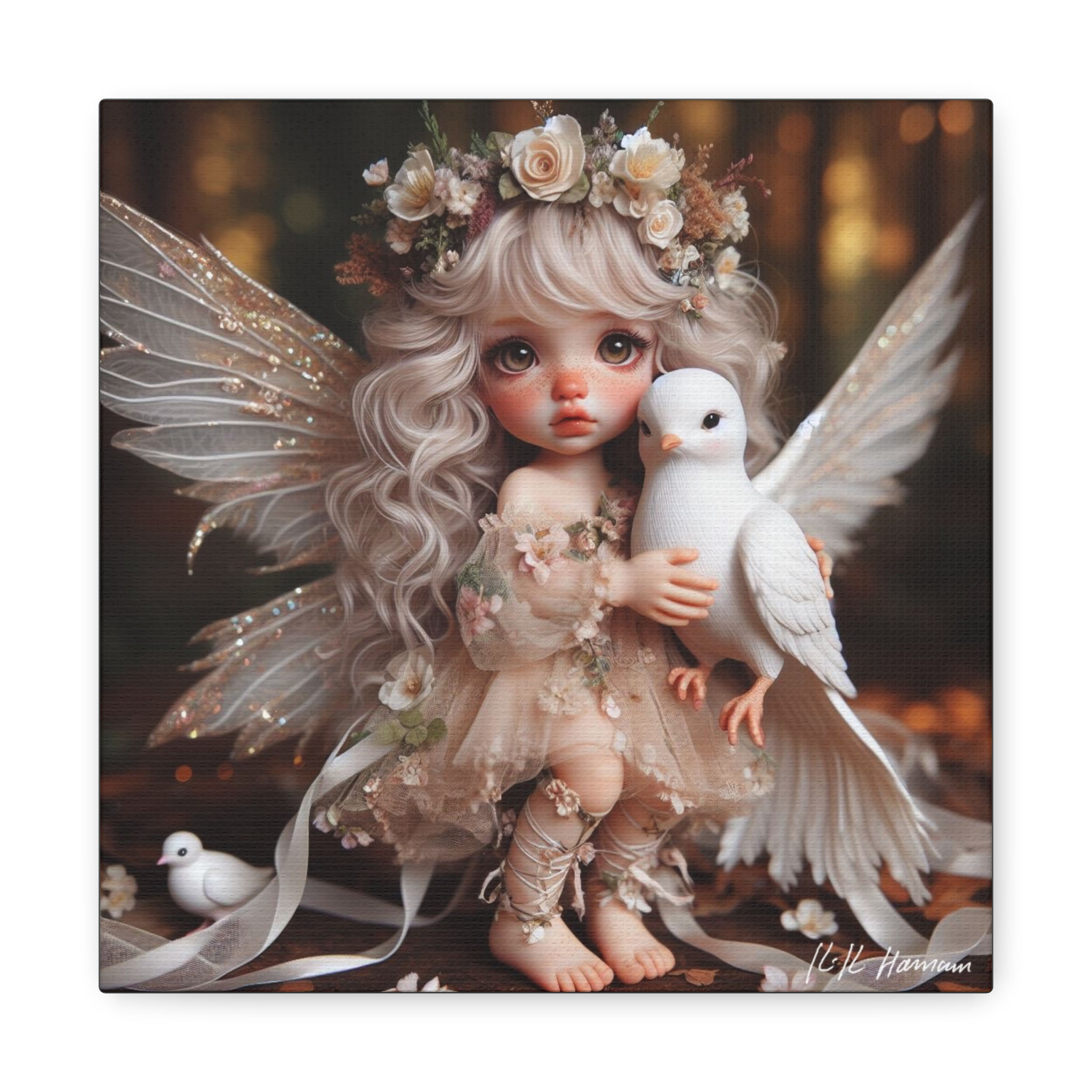 Dove 1 - Canvas Print - Gallery Style -  Birdie Fairies