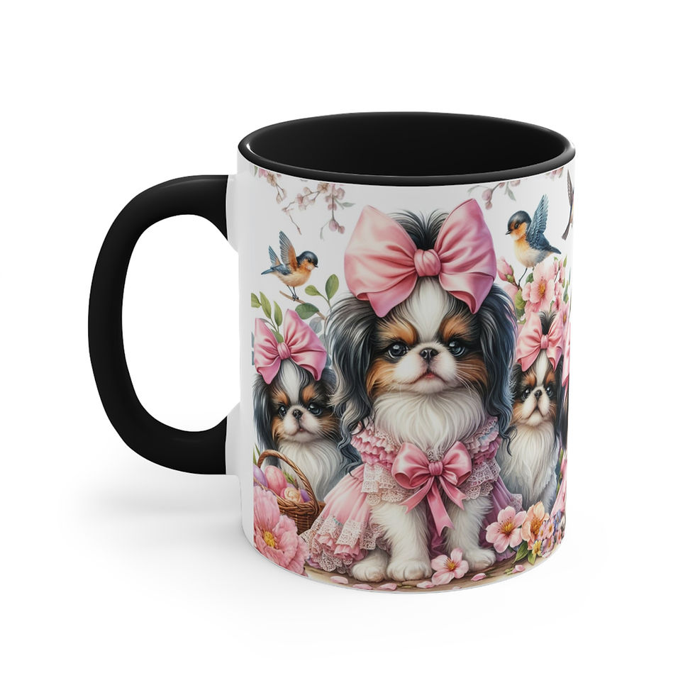 Thumbnail: Japanese Chin  "Spring Time"  Art Mug