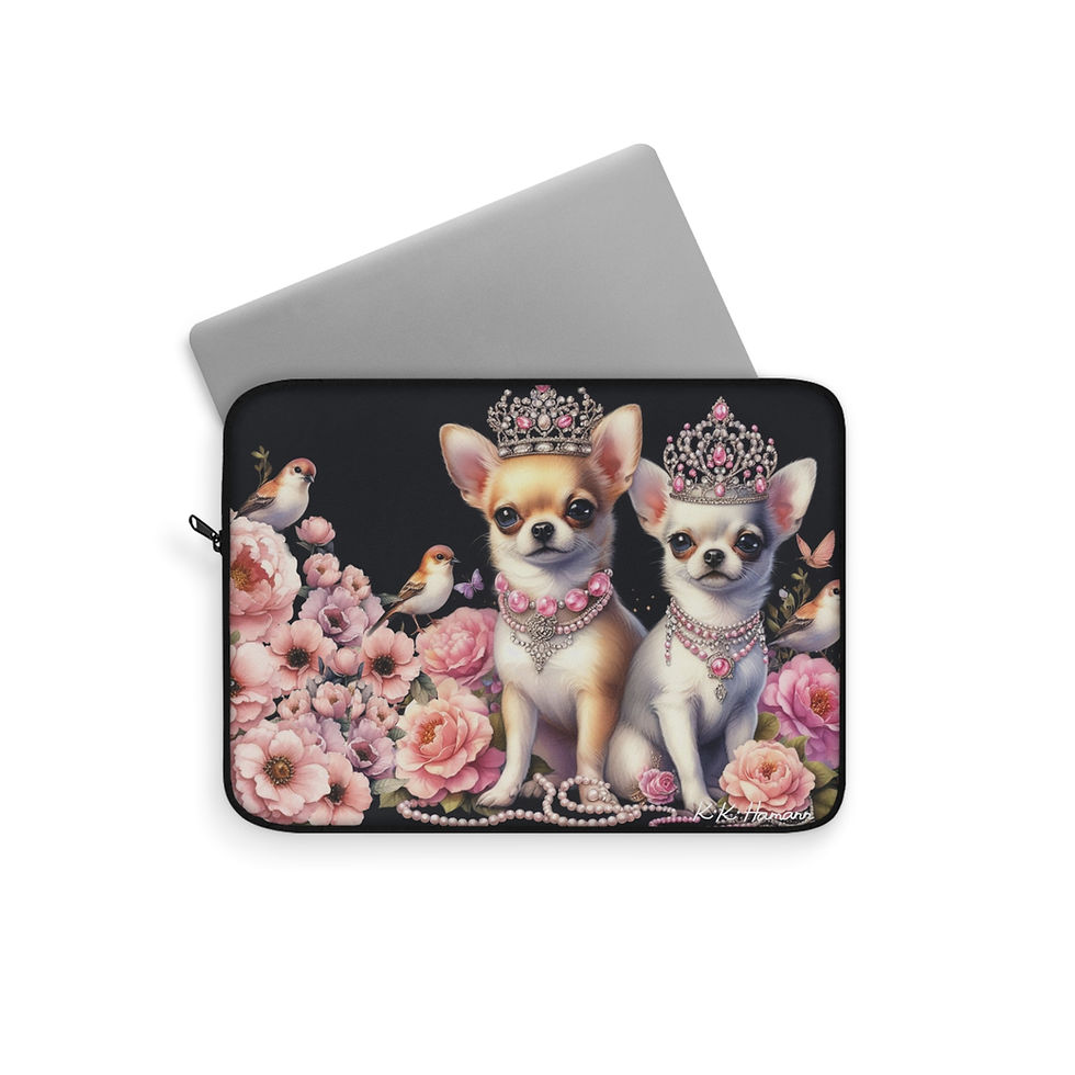 Thumbnail: Chihuahuas "The Royals" Laptop Sleeve available in 3 sizes