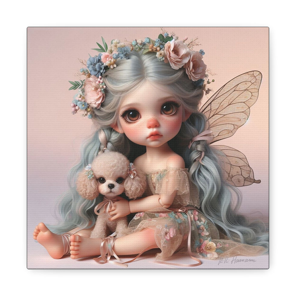 Poodle 15  - Canvas Print - Gallery Style -  Fairy Tails