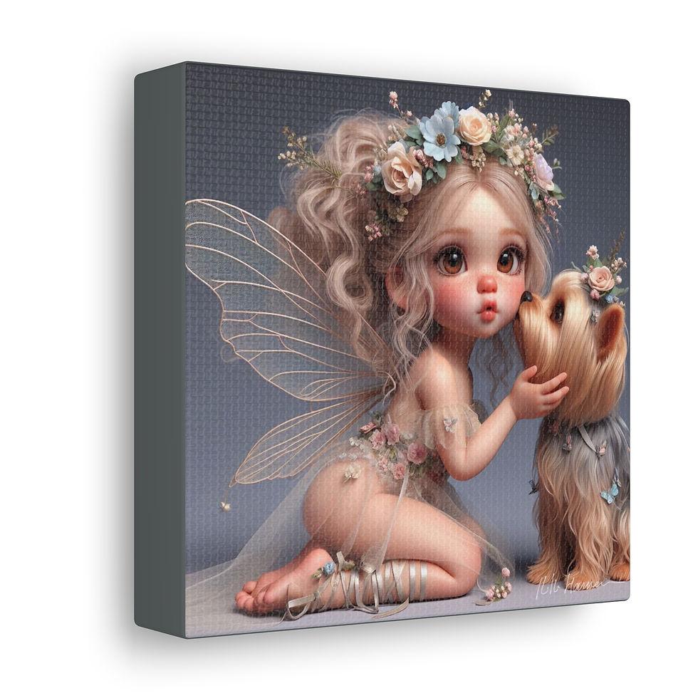 Thumbnail: Yorkie 11 - Canvas Print - Gallery Style -  Fairy Tails