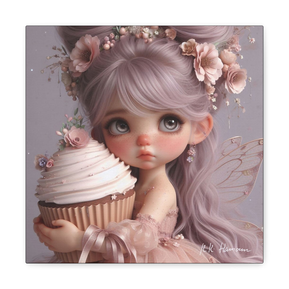 Thumbnail: Cupcake 3 - Canvas Print - Gallery Style -  Fairyland  