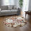 Thumbnail: Flora the Baby Deer Florist Round Area Rug (Standing) | Kiki Baby