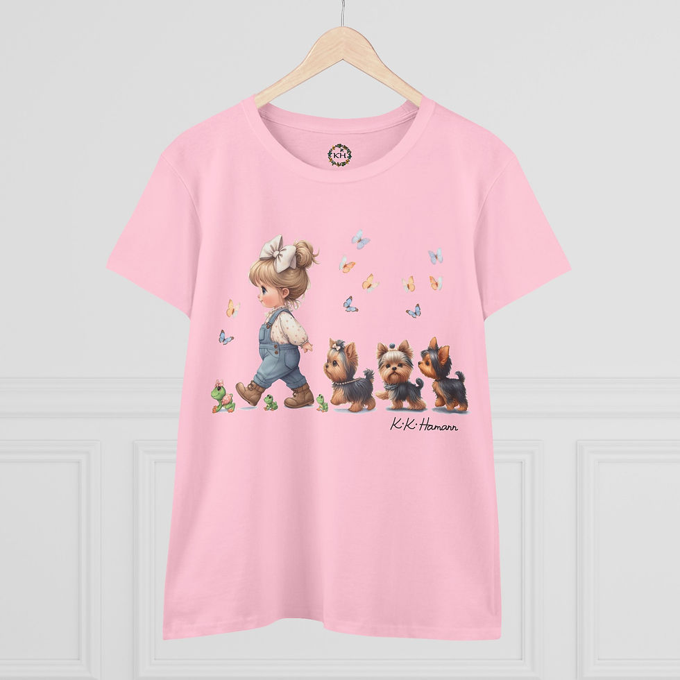 Thumbnail: Yorkies - Inner Child - Women's Midweight Cotton Tee