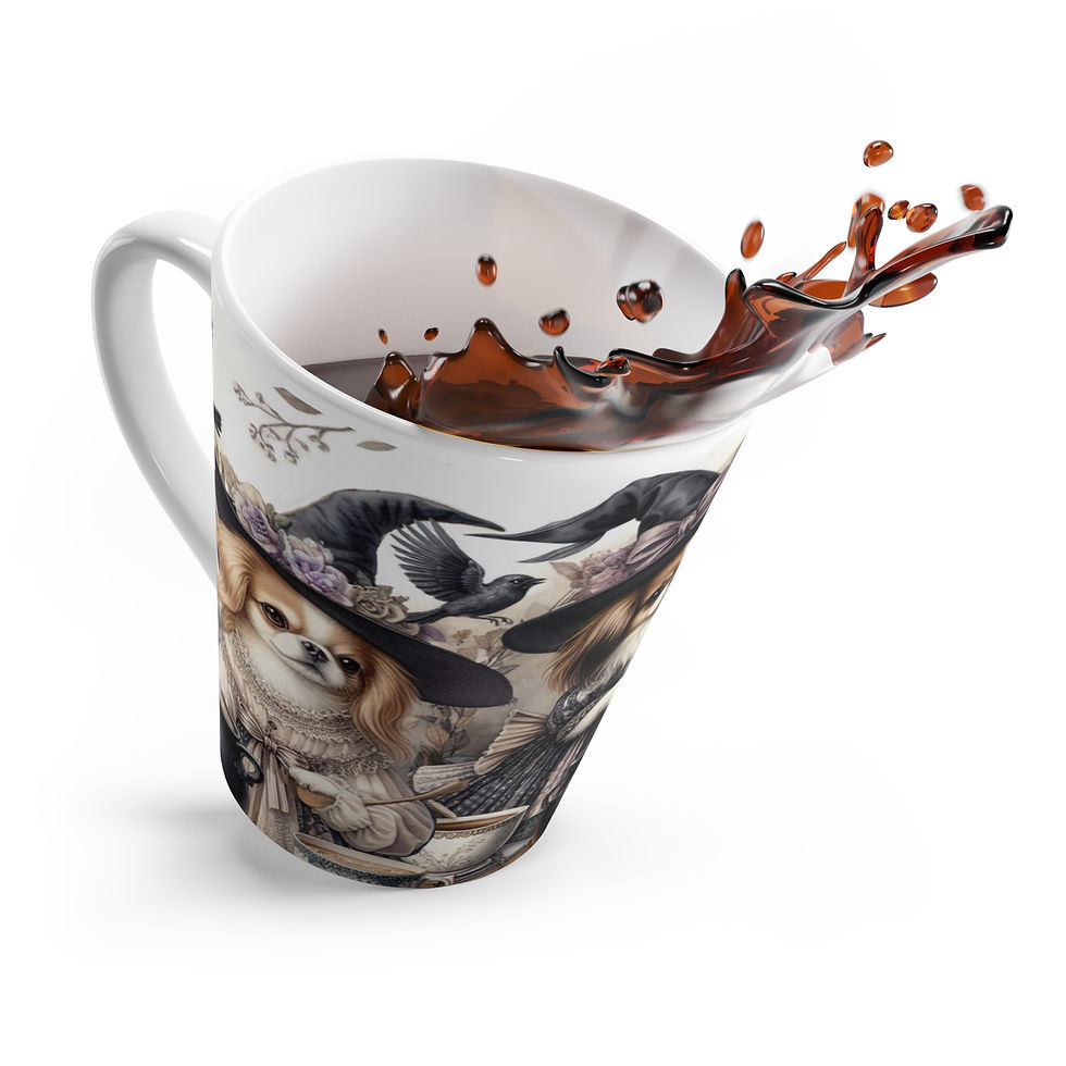 Thumbnail: Japanese Chin  Adorable Witch Latte Mug | Cup
