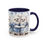 Thumbnail: Pomeranian (White)"Blues" - Accent Coffee Mug 11 oz - Toile de Jouy