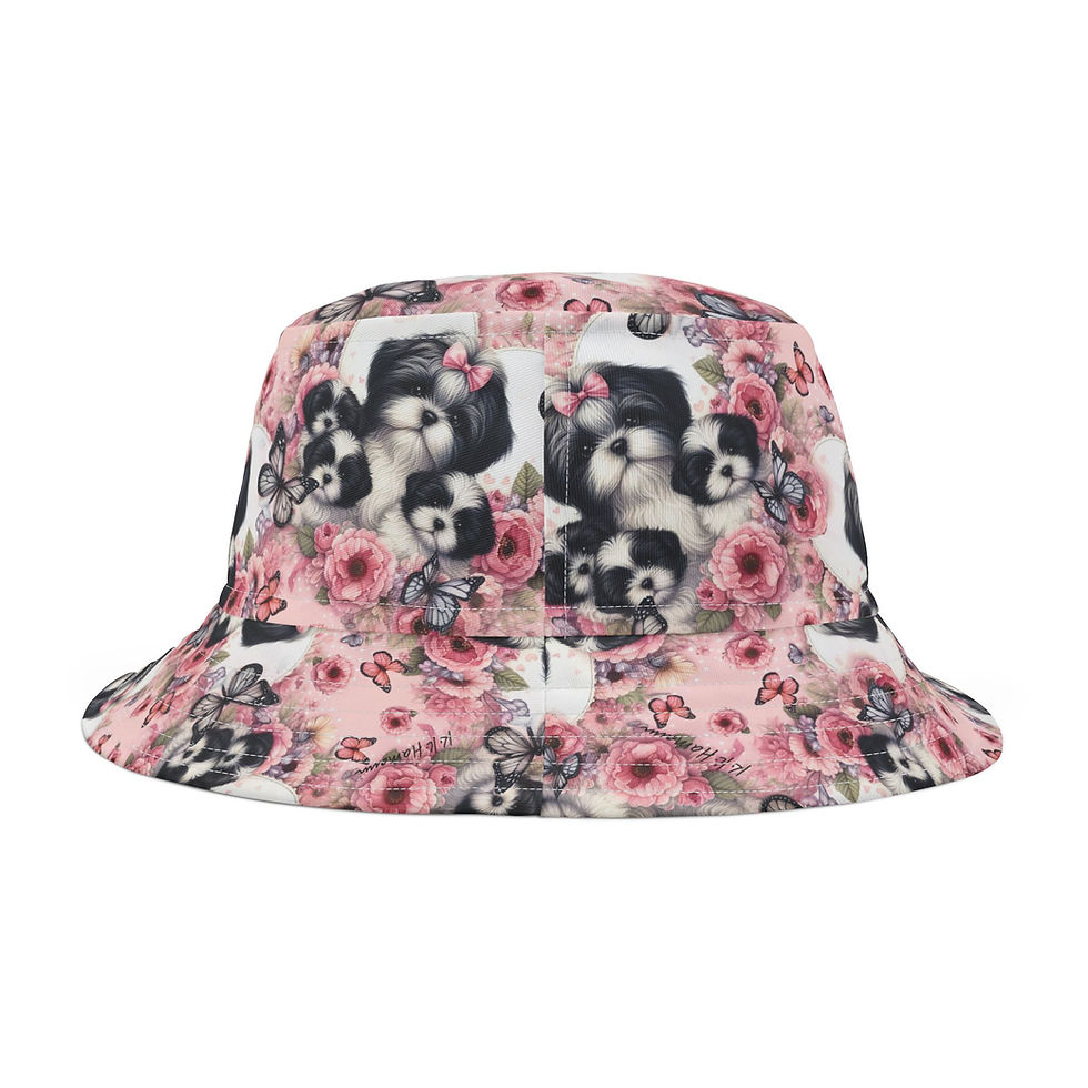 Thumbnail: ShihTzu -  "Pretty in Pink" Bucket Hat 