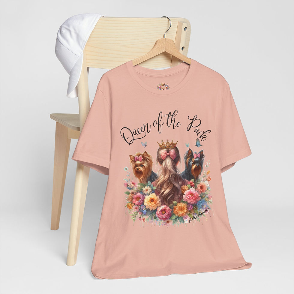 Thumbnail: Yorkie "Queen of the Pack"  Short Sleeve Tee / Boyfriend cut