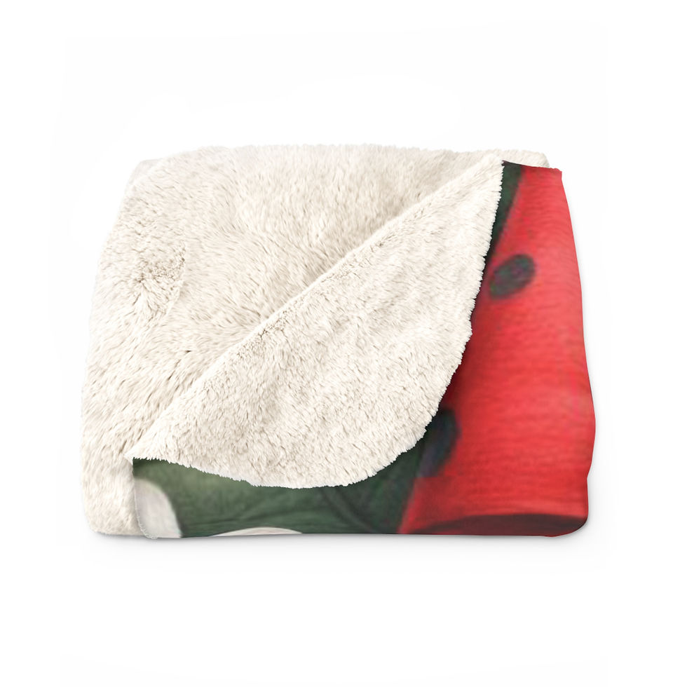 Thumbnail: Pomeranian - "Lady Bugs"  -Sherpa Blanket - Super Soft