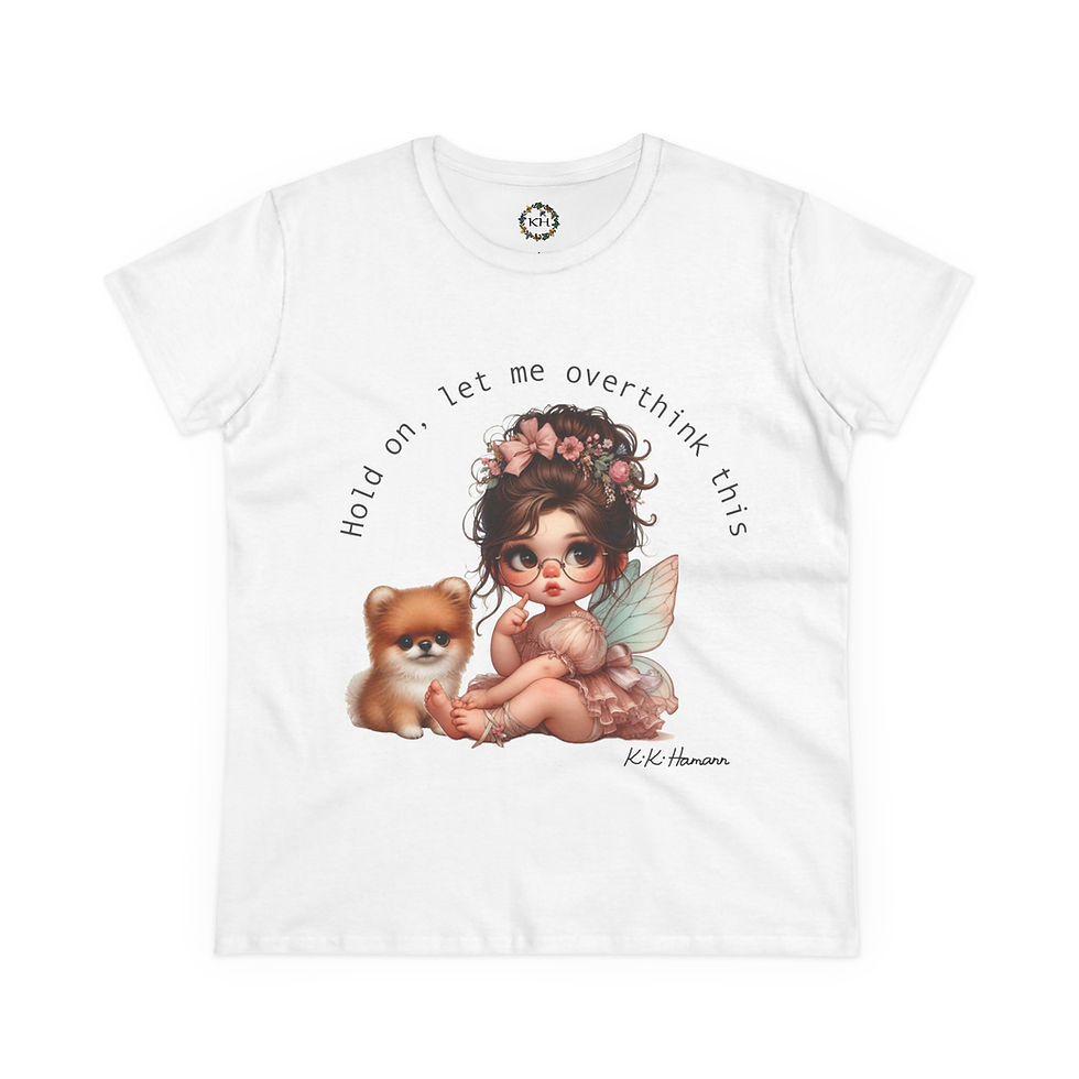 Thumbnail: Overthinker Pomeranian - Women's Midweight Cotton Tee