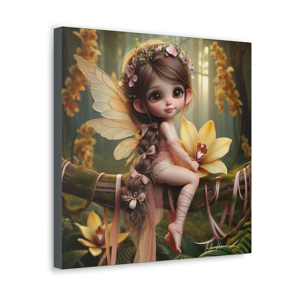 Thumbnail: Orchid 7 - Canvas Print - Gallery Style -  Flower Fairies