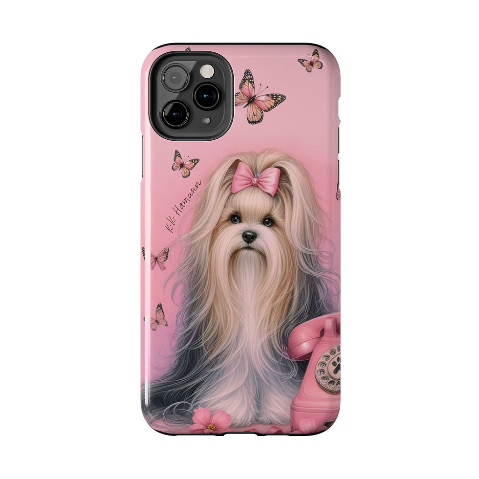 Thumbnail: IPhone Biewer Pink Retro Phone - Tough Cases