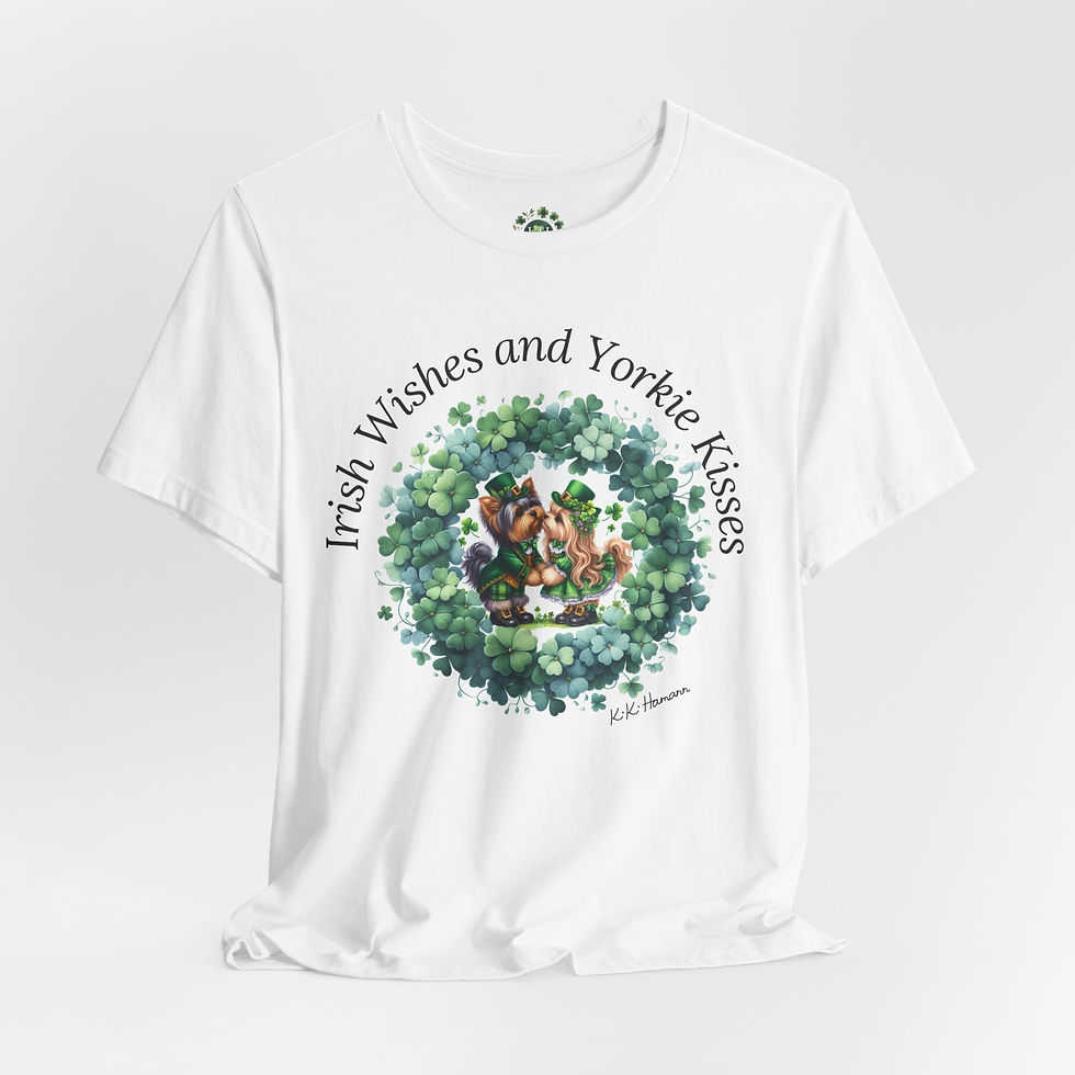 Thumbnail: Yorkie "Irish Kisses"  Short Sleeve Tee / Boyfriend cut