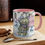 Thumbnail: Pink Christmas  Art Mug - White Pomeranian Edition