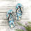 Thumbnail: Borzoi  Flip Flops "Gone to the Beach"