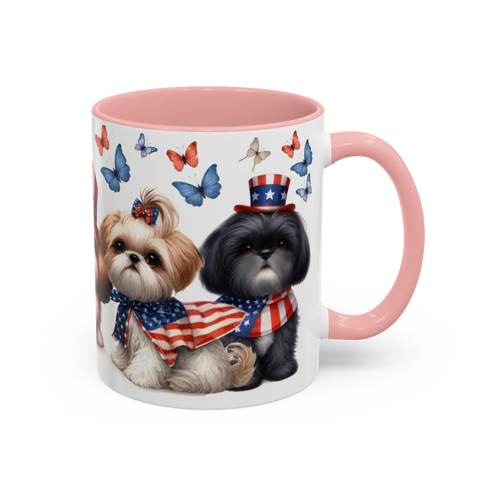 Thumbnail: ShihTzu Parade!  -  Art Mug - 11 Oz