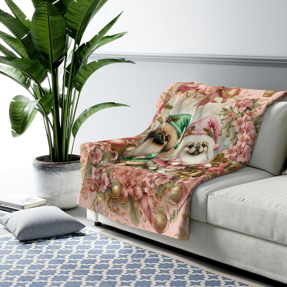 Thumbnail: Pekingese  - "Elves  -Sherpa Blanket - Super Soft