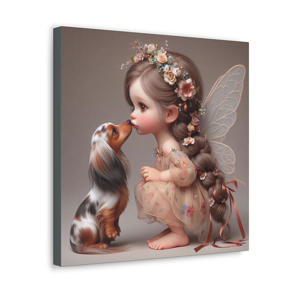 Thumbnail: Dachshund 2  - Canvas Print - Gallery Style -  Fairy Tails