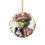 Thumbnail: Japanese Chin (Black and White) "Grinch", ceramic circle ornament