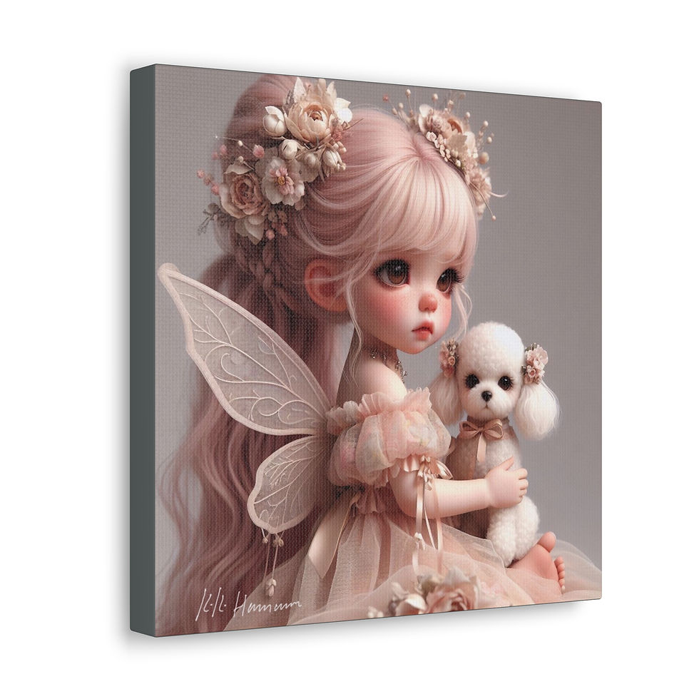 Thumbnail: Poodle 16 - Canvas Print - Gallery Style -  Fairy Tails
