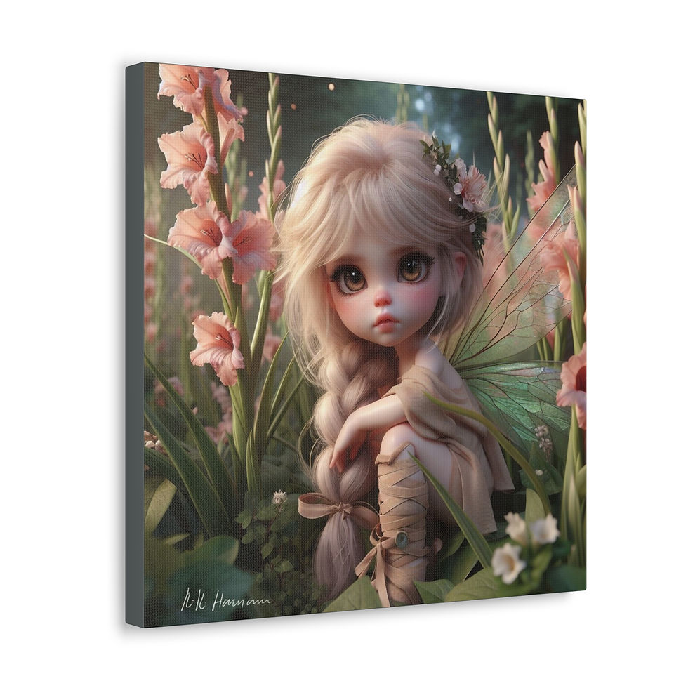 Thumbnail: Gladiolus 2 - Canvas Print - Gallery Style -  Flower Fairies