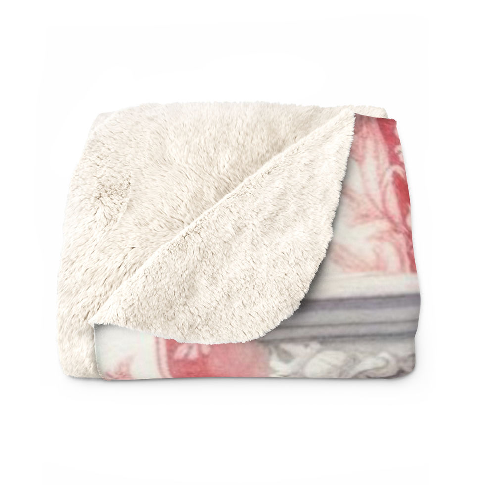 Thumbnail: Maltese - "Toile de Jouy"  -Sherpa Blanket - Super Soft