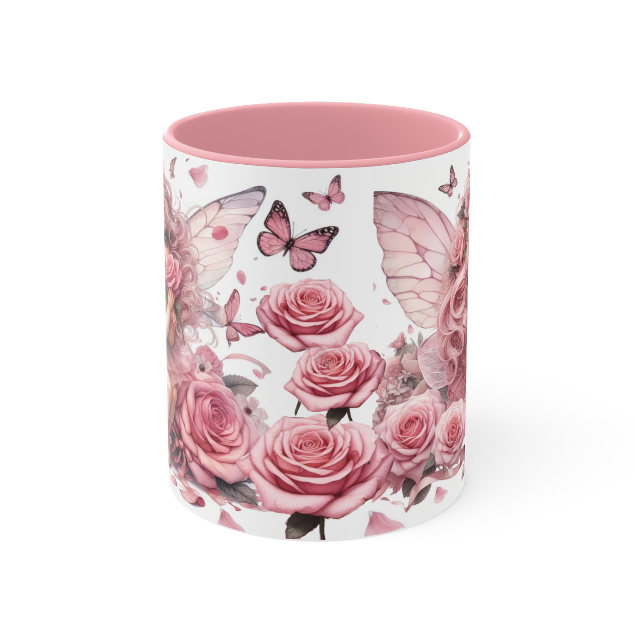 Pink Rose Fairy "Flower Fairies" Art Mug