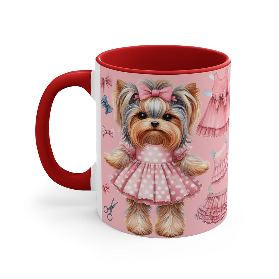Thumbnail: Yorkie Girl  "Paper Doll" -  Art Mug