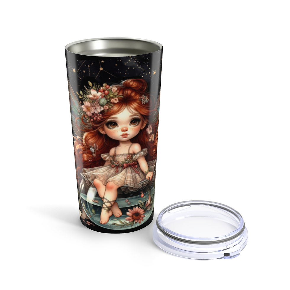 Thumbnail: Aquarius Zodiac Fairy Serenity Tumbler Collection