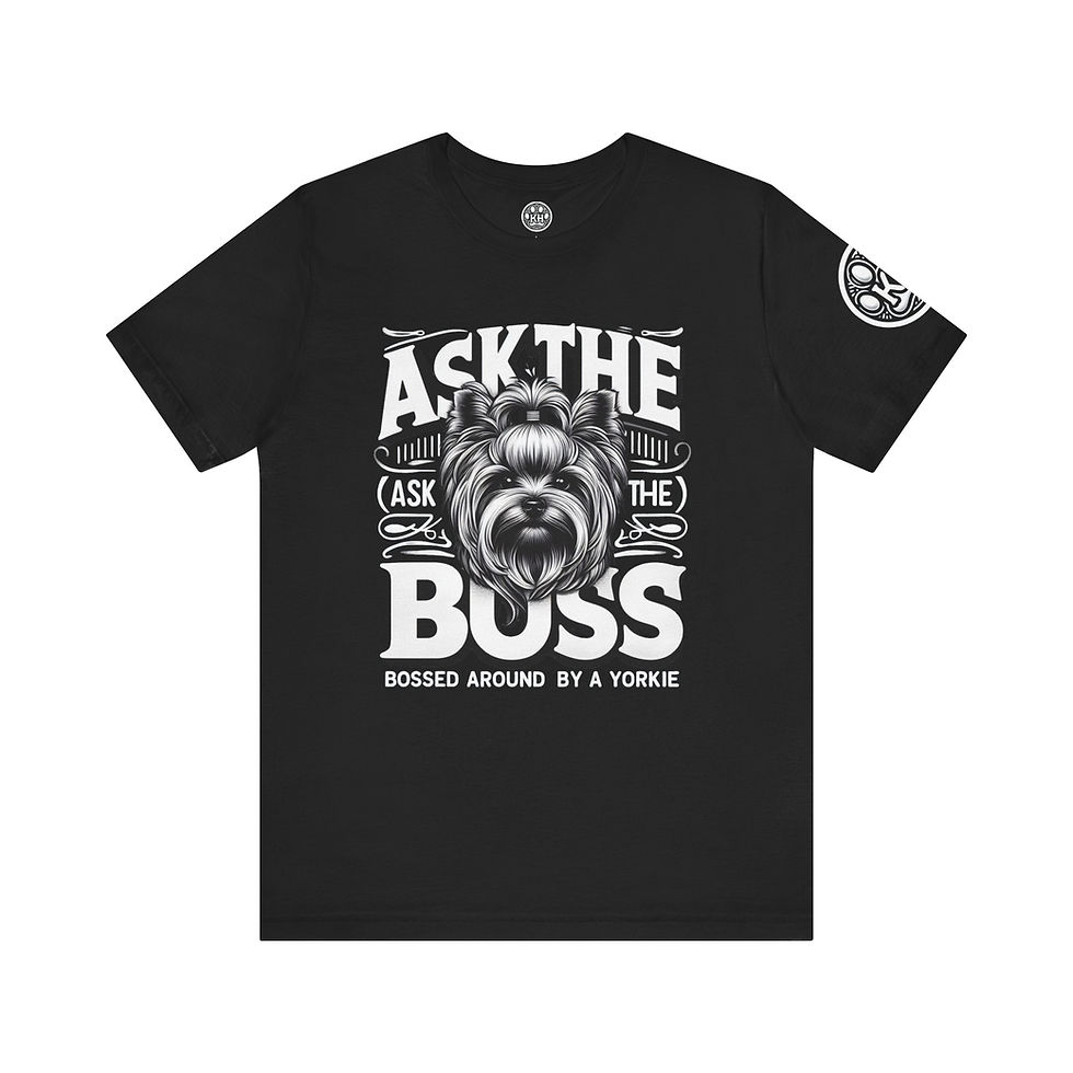 Thumbnail: Ladies Yorkie Boss  Tshirt (Boyfriend Cut)
