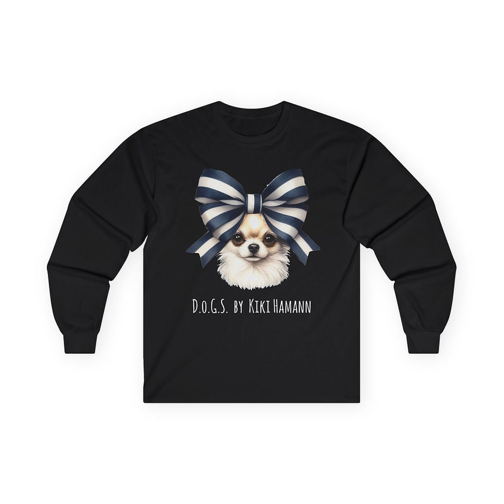 Thumbnail: Chihuahua "Bow"  Ultra Cotton Long Sleeve Tee 