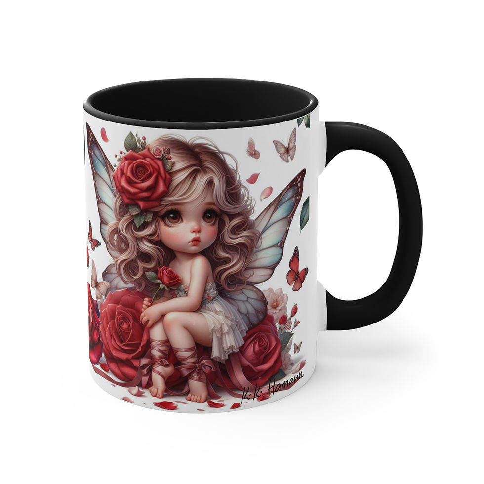Thumbnail: Red Rose Fairy  "Flower Fairies"  Art Mug 