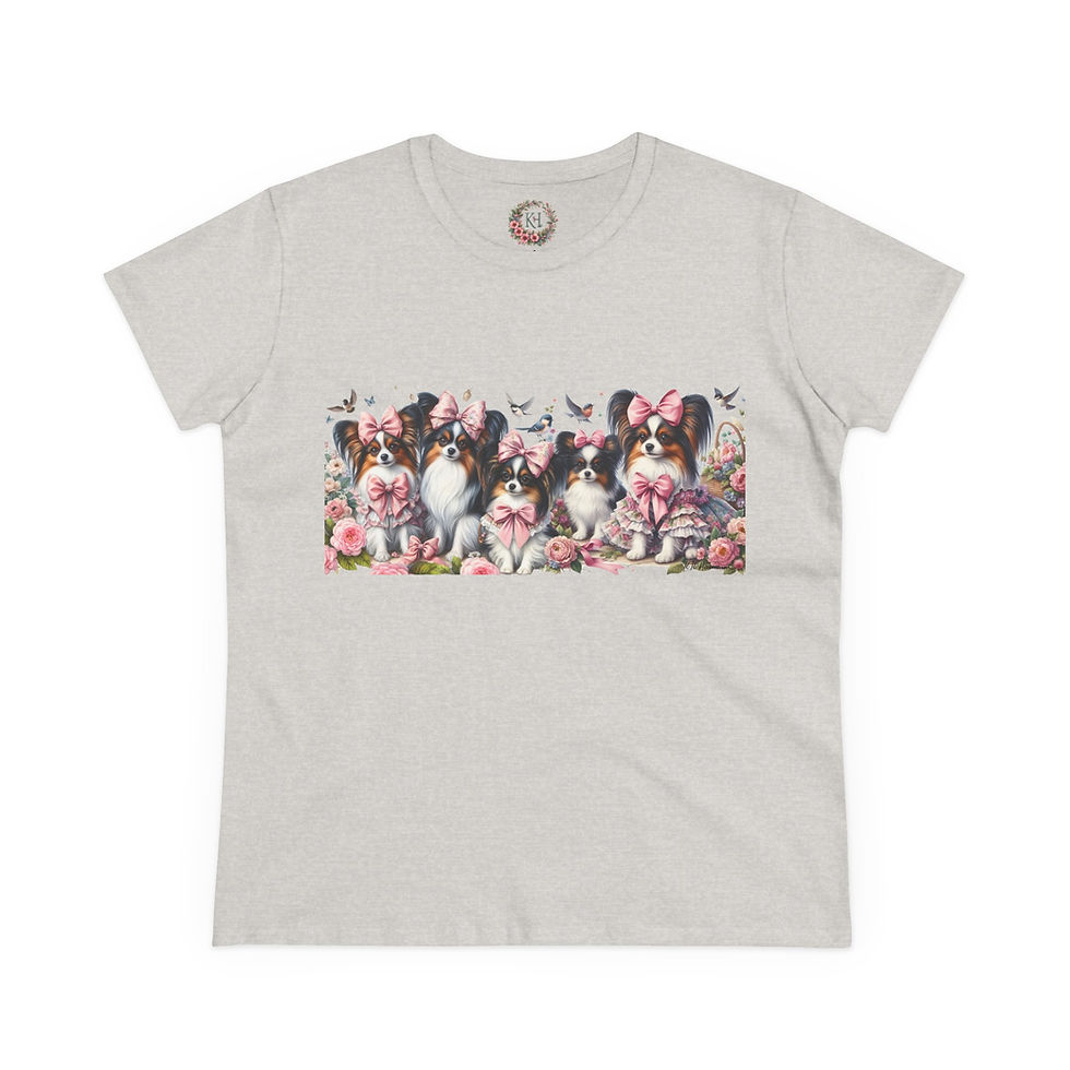 Thumbnail: Papillons "SpringTime" - Women's Midweight Cotton Tee