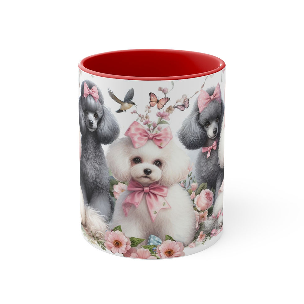 Thumbnail: Poodle "Spring Time"  Art Mug