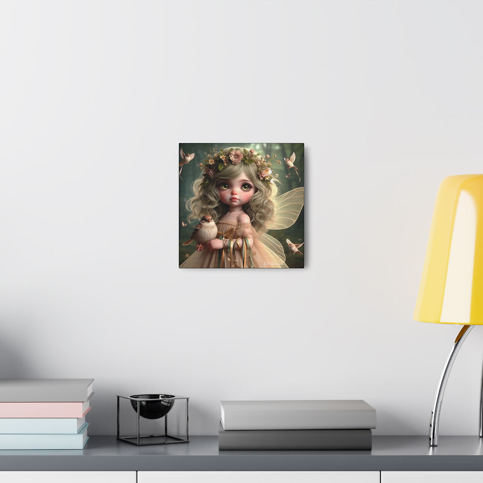 Thumbnail: Sparrow 1 - Canvas Print - Gallery Style -  Birdie Fairies