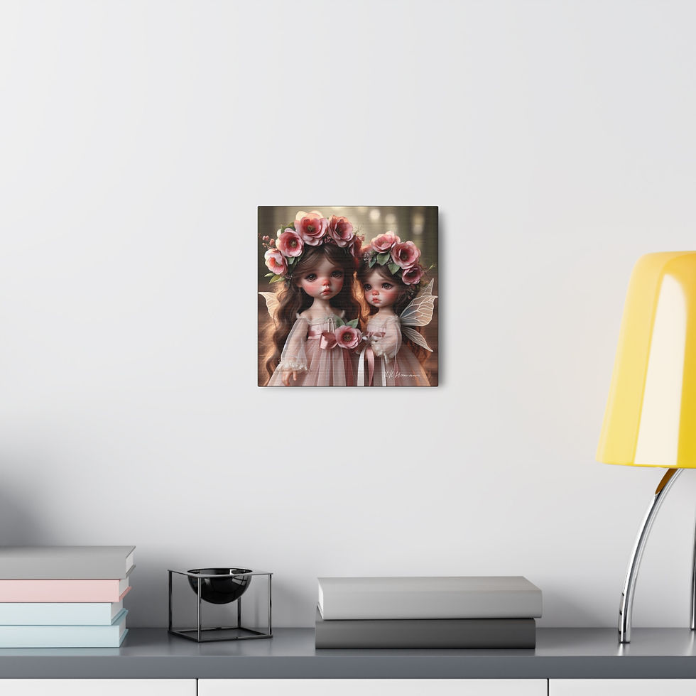 Thumbnail: Camelia 1 - Canvas Print - Gallery Style -  Flower Fairies