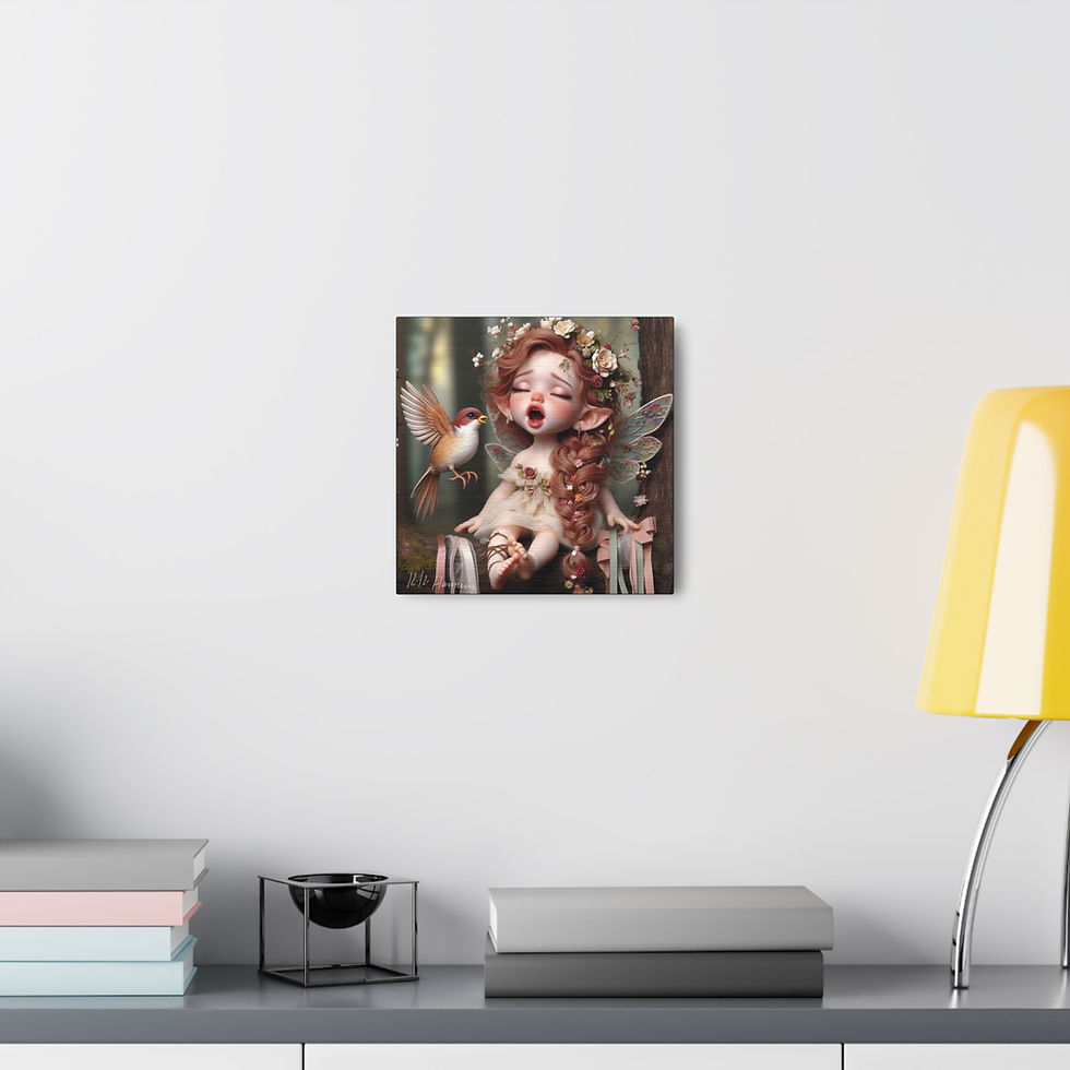 Thumbnail: Song Sparrow 1 - Canvas Print - Gallery Style -  Birdie Fairies