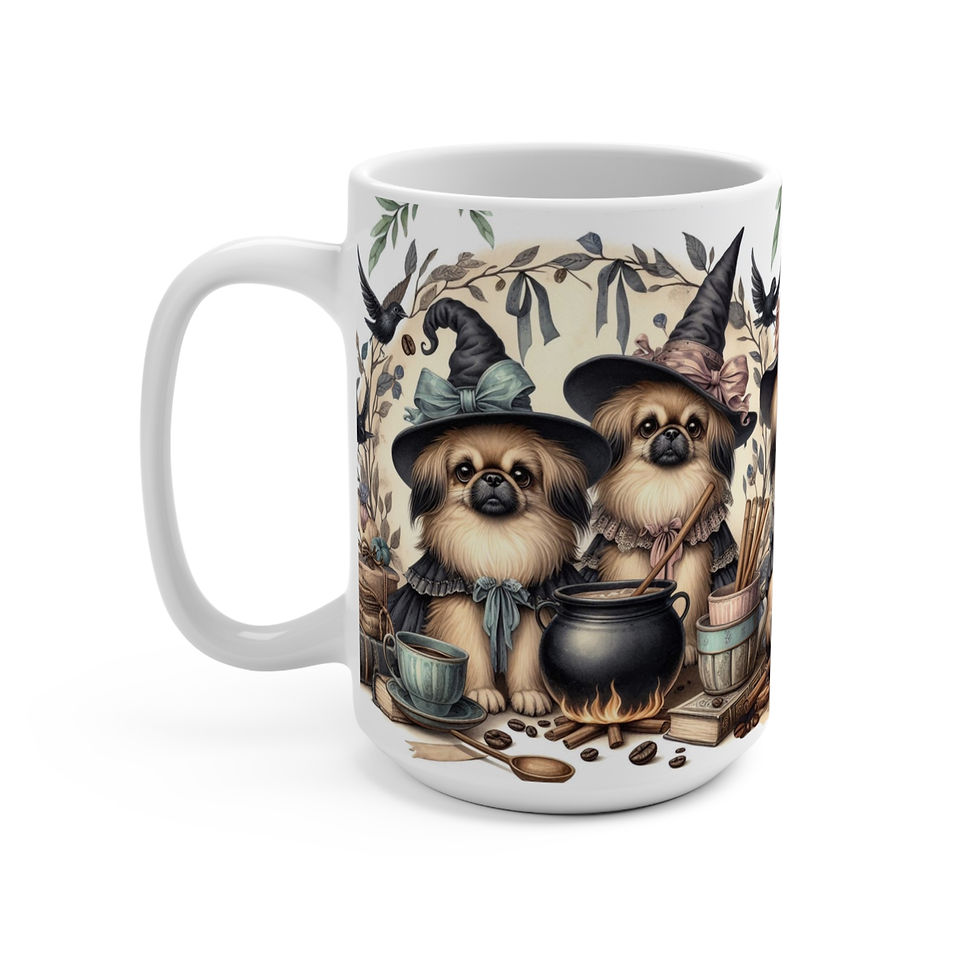 Thumbnail: Pekingese - "Apothecary" 15oz -   Super large  mug